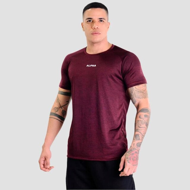 Camiseta Masculina Dry Essential Mescla Alpha