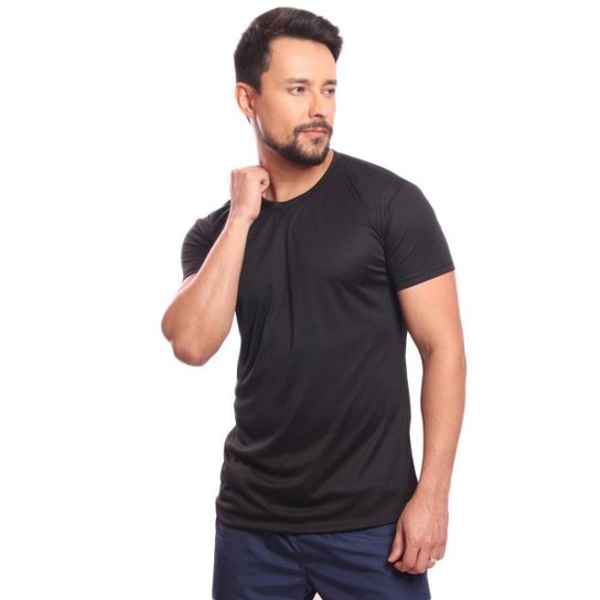 Camiseta Masculina Dry Manga Curta Proteção UV Slim Fit Básica Academia Treino Fitness