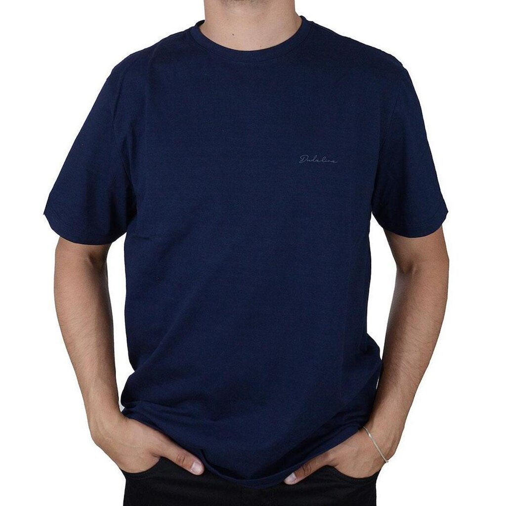 Camiseta Masculina Dudalina MC Cotton Flex Marinho - 410200