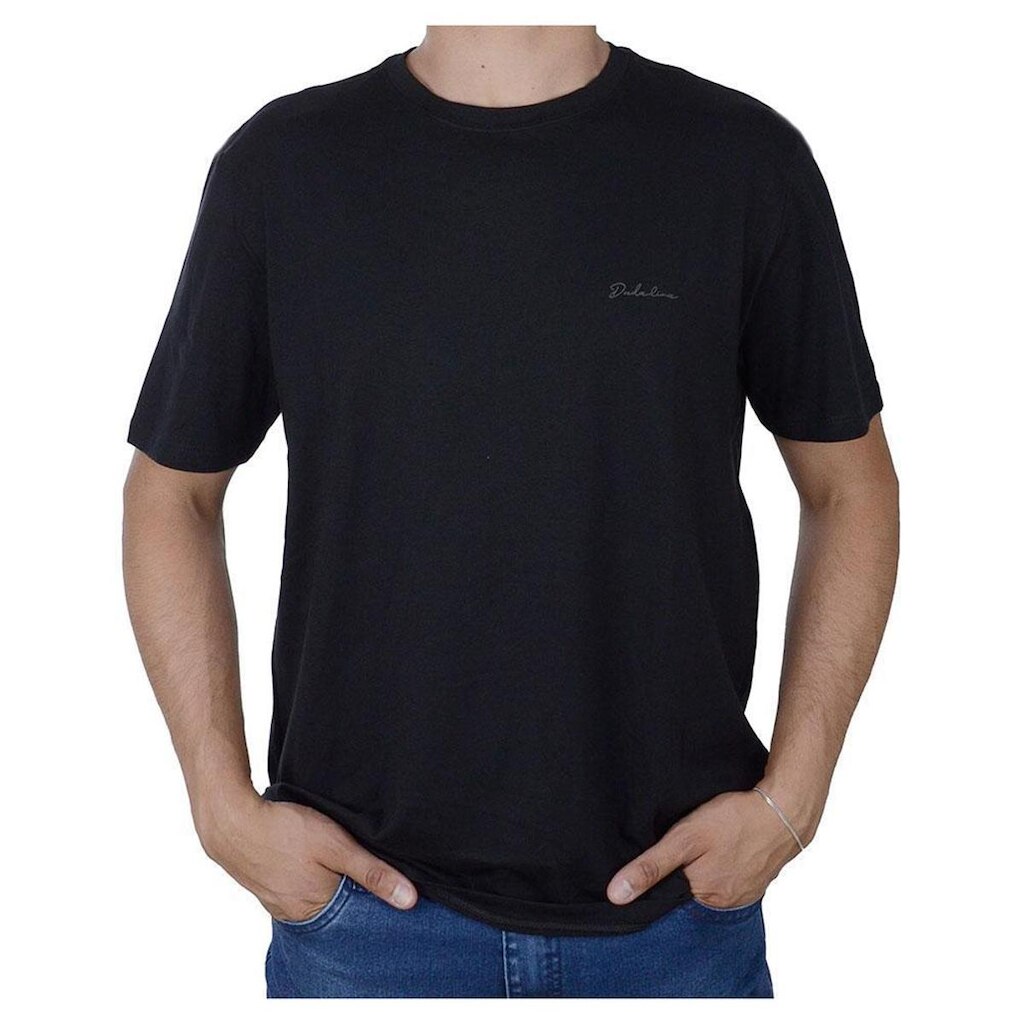 Camiseta Masculina Dudalina MC Cotton Flex Preta - 410200