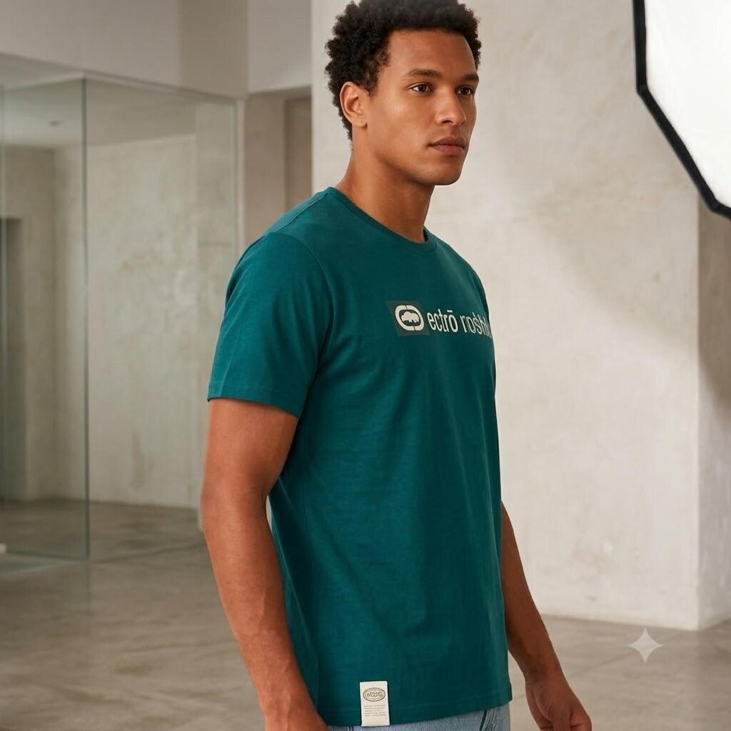 Camiseta Masculina Ecko Unltd Original EK828 - Verde Escuro