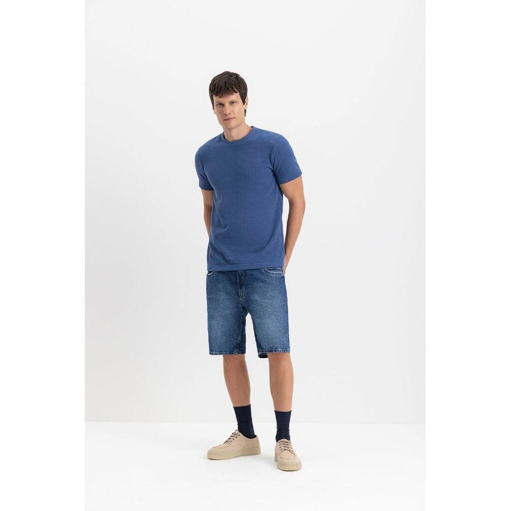 Camiseta masculina em malha tricot Essendi
