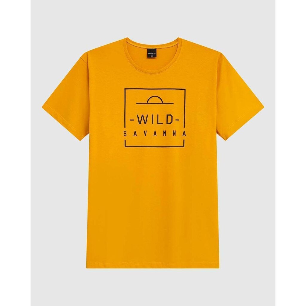 Camiseta Masculina Estampa Lettering Frontal Em Malha Algodão