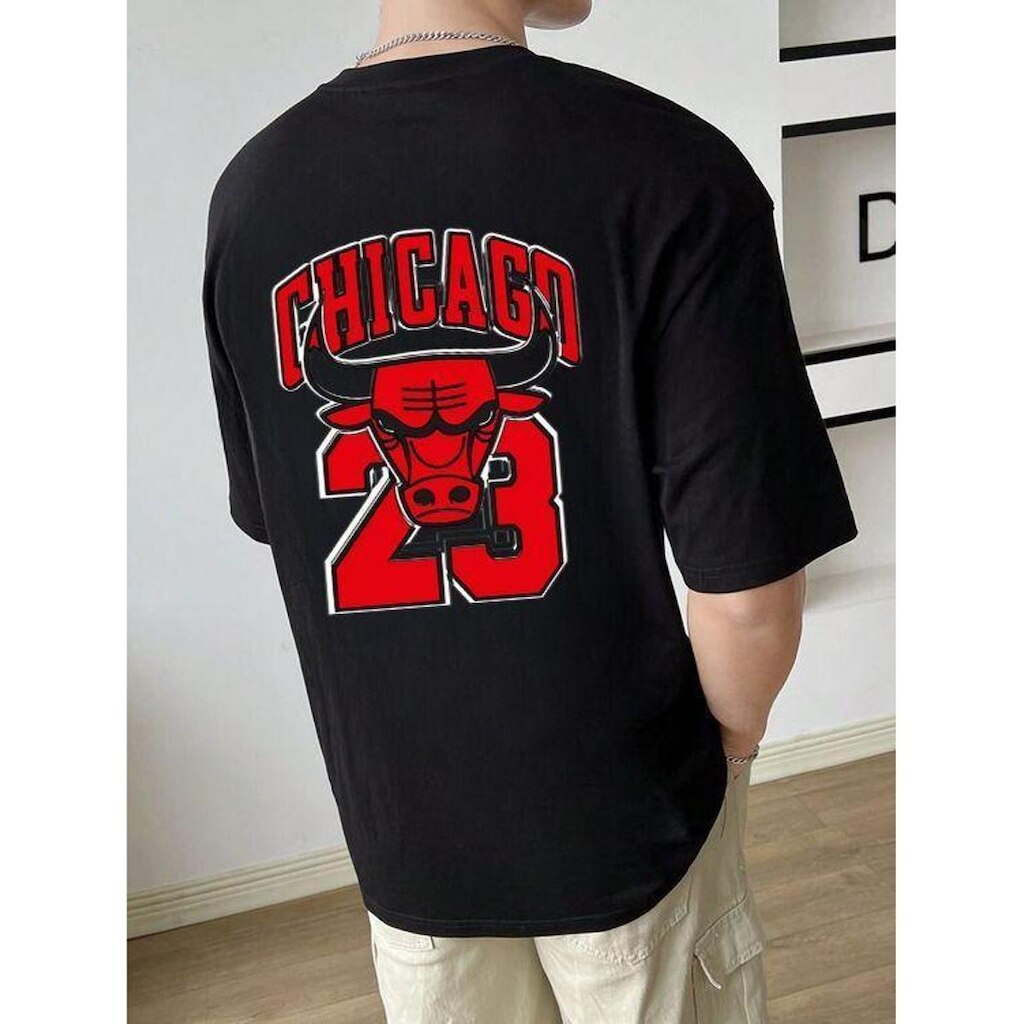 Camiseta Masculina Estampada Chicago Trapp Blusão Casual