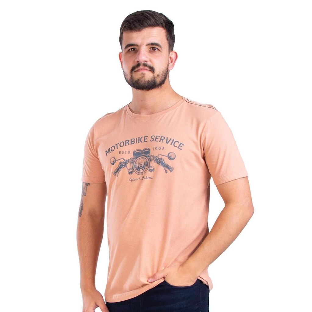 Camiseta Masculina Estampada Select Laranja