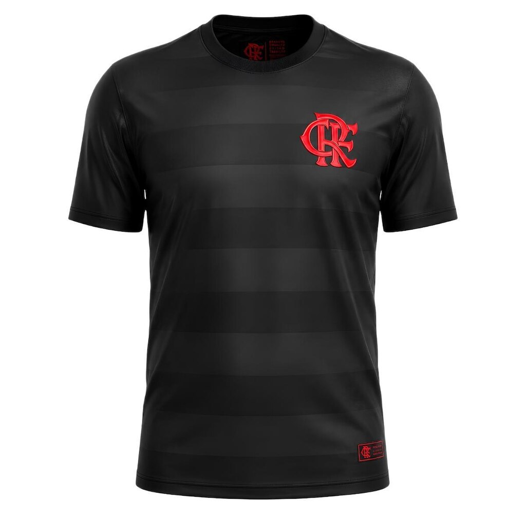 Camiseta Masculina Flamengo Jacquard Listrado
