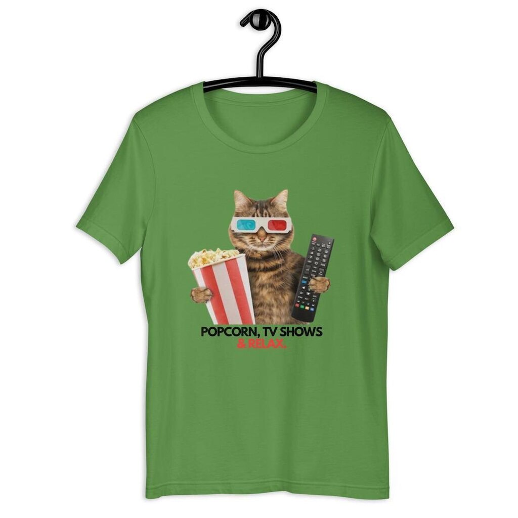 Camiseta Masculina Fun Cat Popcorn