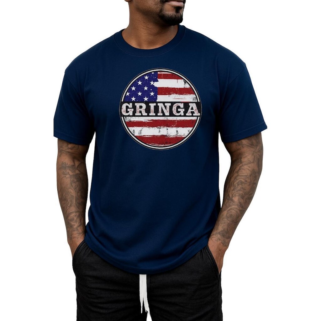 Camiseta Masculina Gmm Shoes Gringa Algodão Premium
