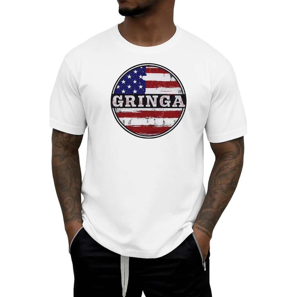 Camiseta Masculina Gmm Shoes Gringa Algodão Premium