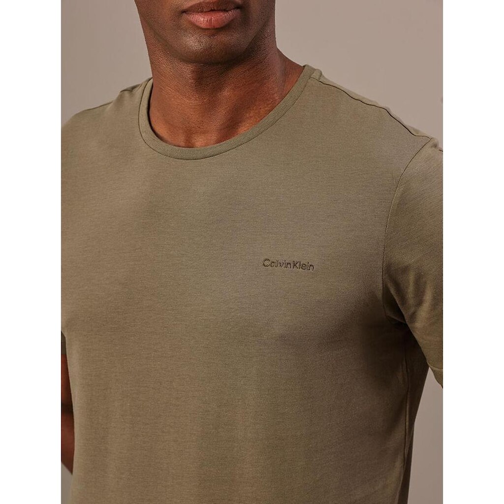 Camiseta Masculina Gola Careca Solid Liquid - Oliva