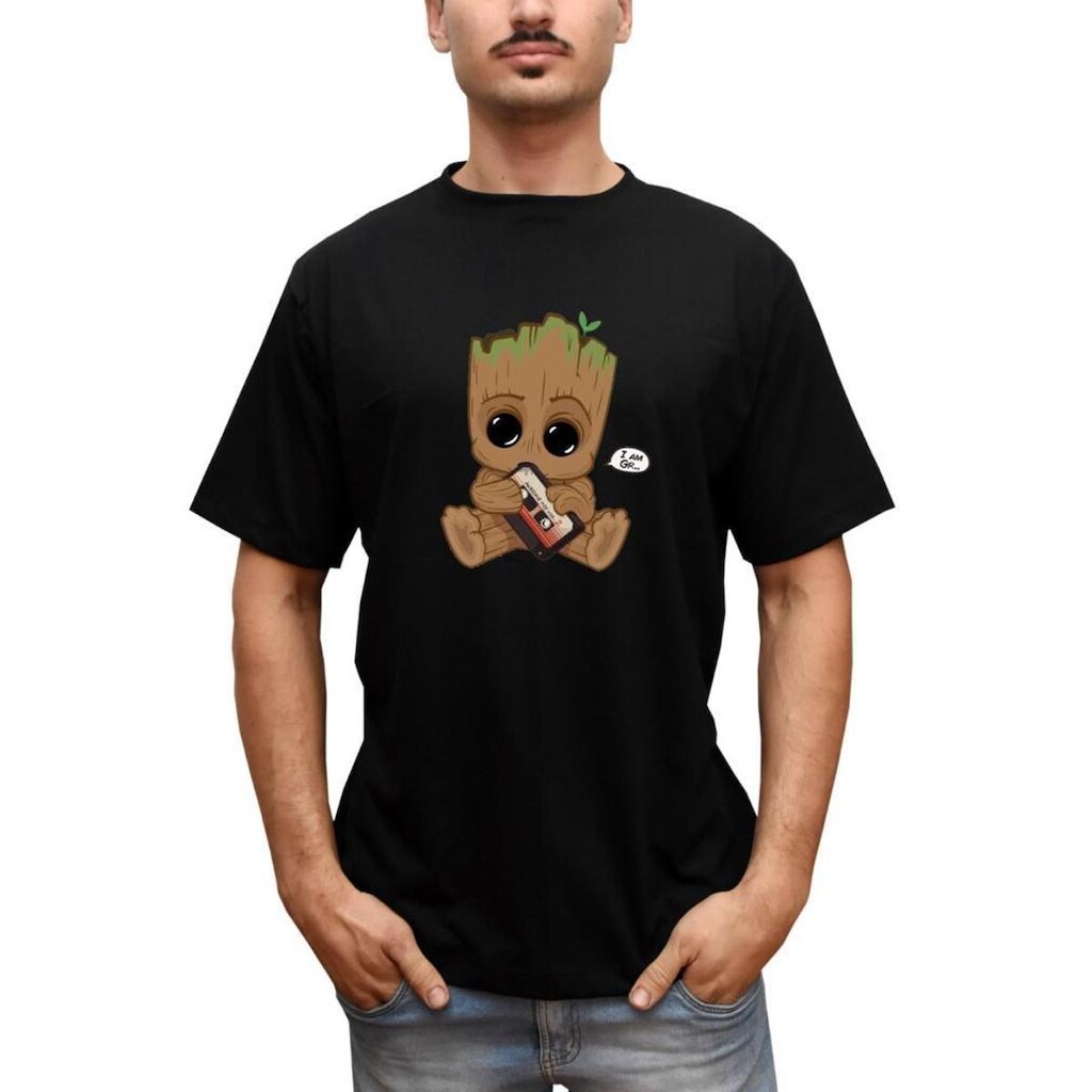 Camiseta Masculina Groot Bebe I Am Groot