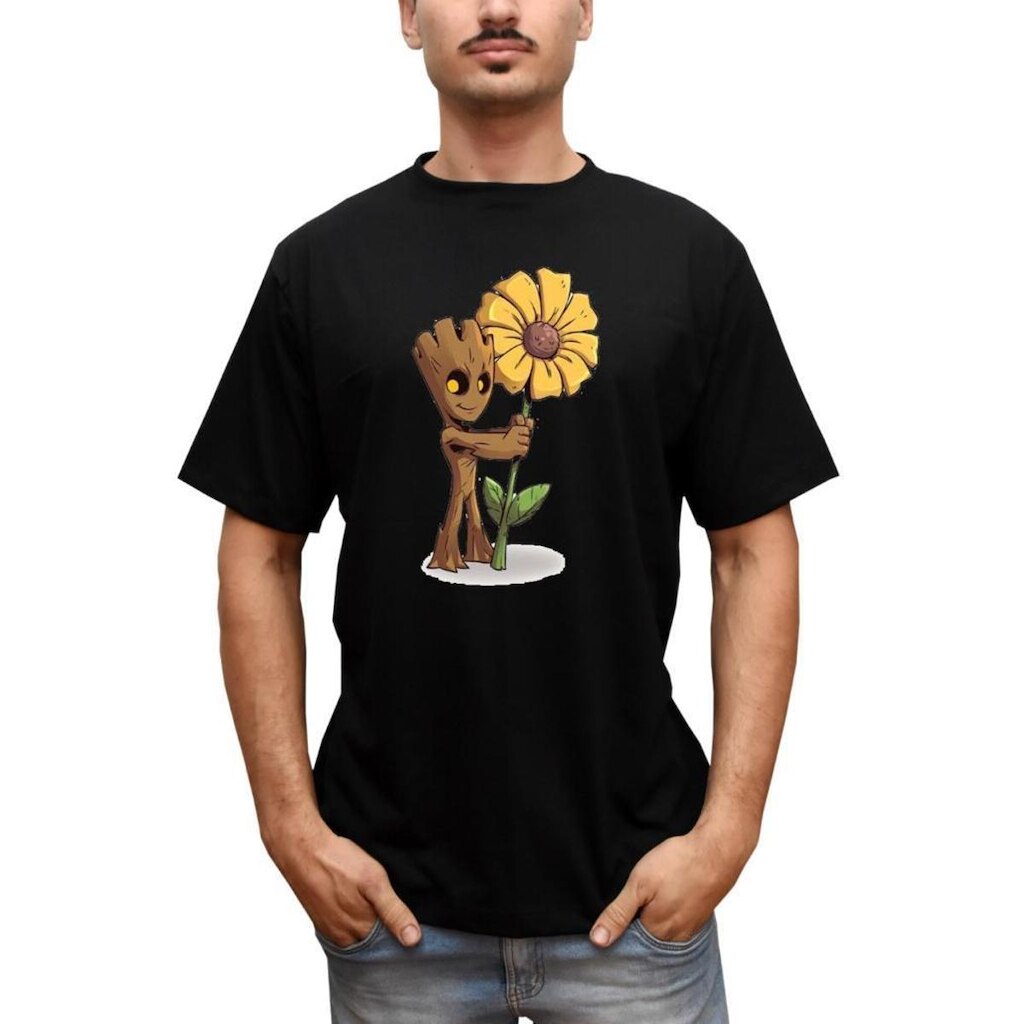 Camiseta Masculina Groot Guardiões Da Galáxia