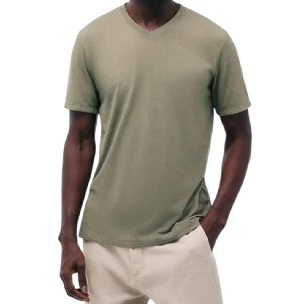 Camiseta Masculina Hering MC Regular Mescla Verde - 022BMG9E