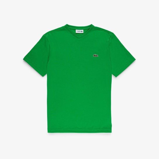 Camiseta masculina Lacoste SPORT com decote em V - Verde Menor preço em Camiseta masculina Lacoste SPORT com decote em V - Verde