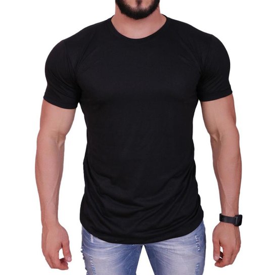Camiseta Masculina LongLine Basica Lisa Camisa Masculina - Preto é ruim? Camiseta Masculina LongLine Basica Lisa Camisa Masculina - Preto é boa?