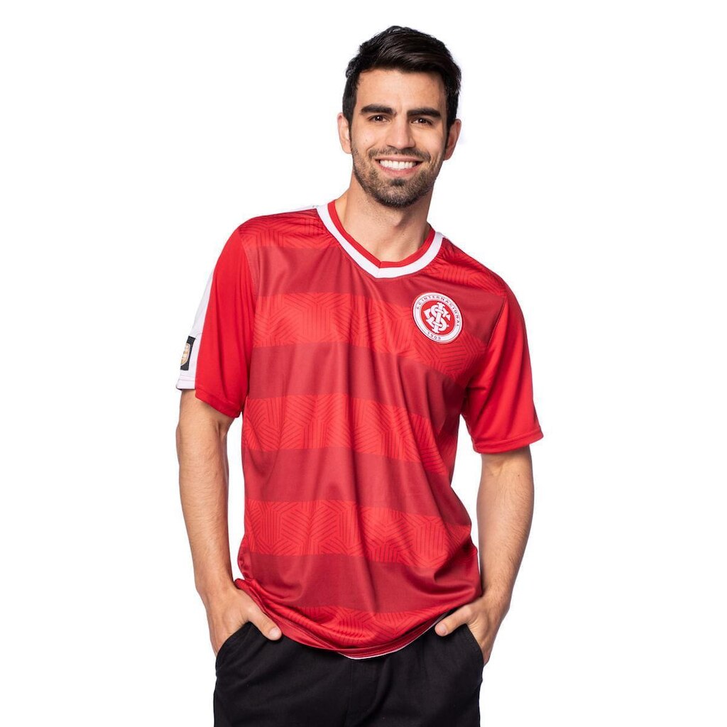 Camiseta Masculina Lotus Inter Stripes Vermelho/Branco