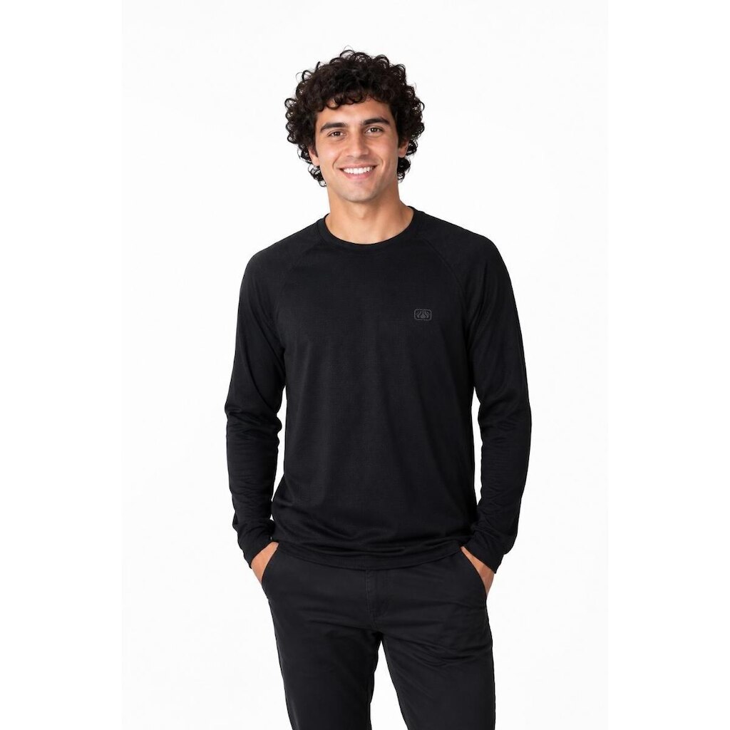 Camiseta Masculina Manga Longa Oceano Raglan Tricot 85663