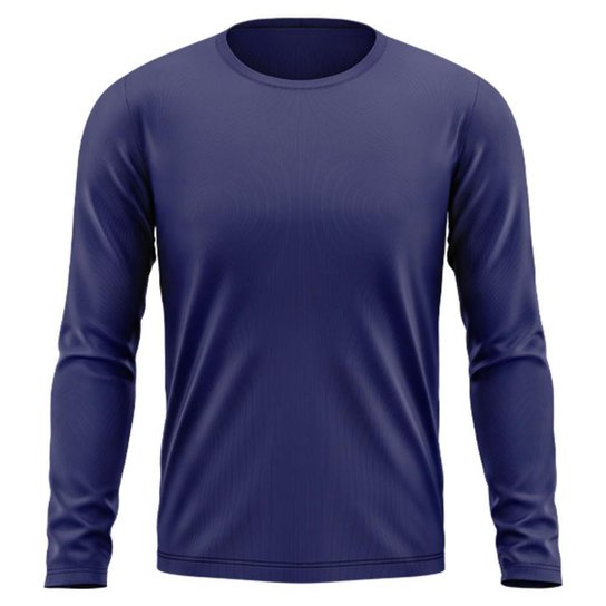 Camiseta Masculina Manga Longa Segunda Pele Térmica Proteção Solar UV 50+ - Azul Escuro é ruim? Camiseta Masculina Manga Longa Segunda Pele Térmica Proteção Solar UV 50+ - Azul Escuro é boa?