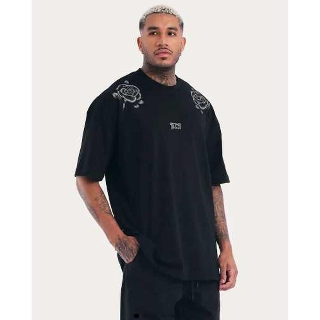 Camiseta Masculina Mcd Box Fit Rosas Preto M