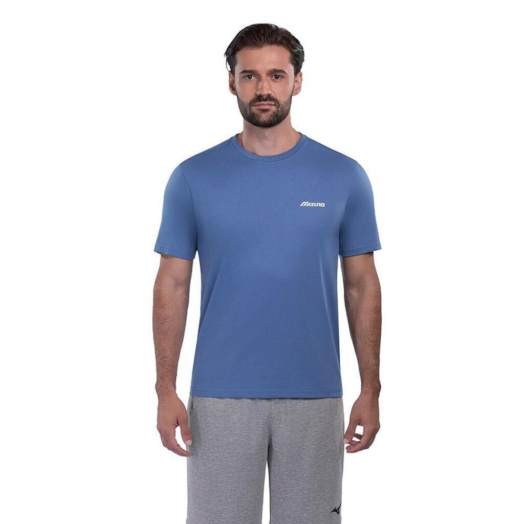 Camiseta Masculina Mizuno Basic Logo GG Azul