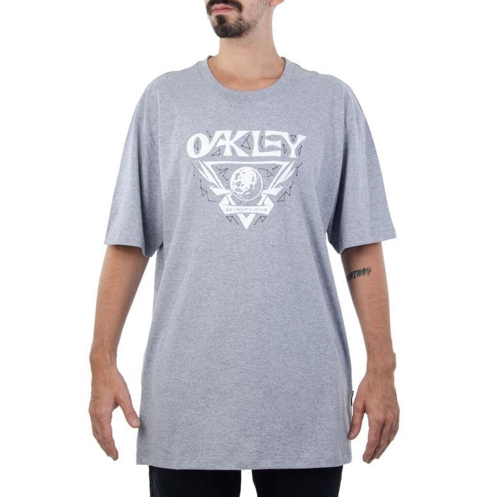 Camiseta Masculina Oakley Ball Graphic Heather Grey