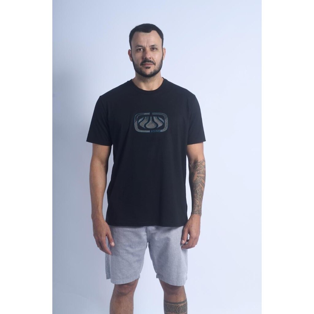 Camiseta Masculina Oceano Bordado Linhas Tech Gold 103195