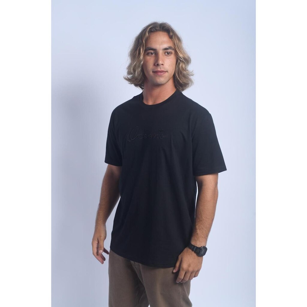 Camiseta Masculina Oceano Bordado Tech Gold 103194