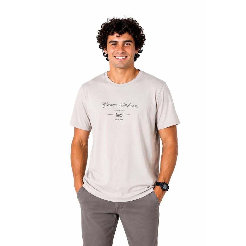 Camiseta Masculina Oceano Lettering Comfort Cotton 103343