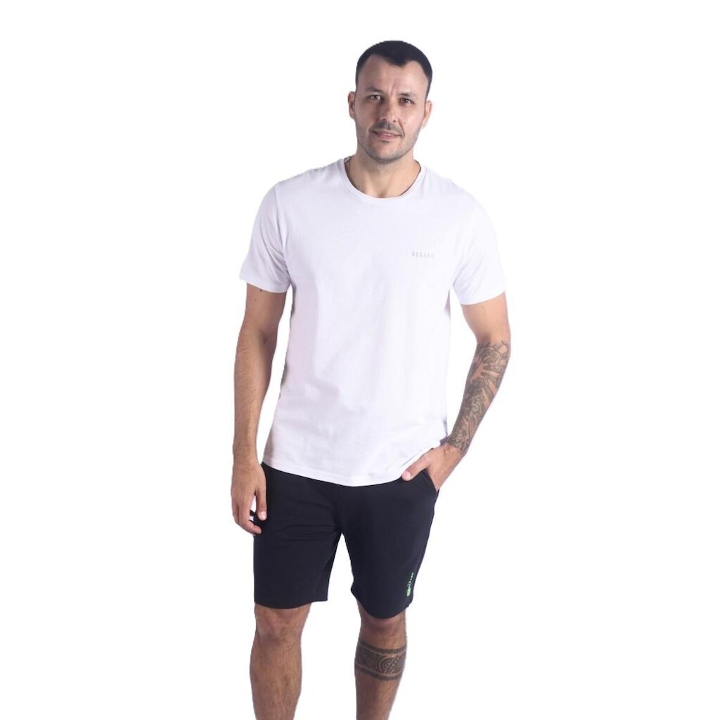 Camiseta Masculina Oceano Malha Branca 19967