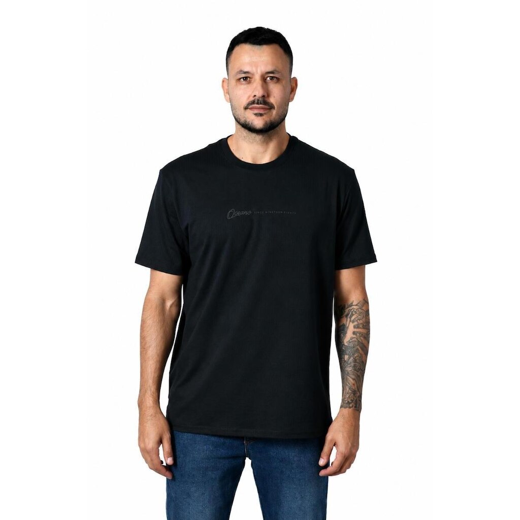 Camiseta Masculina Oceano Malha Poa Relevo 103407