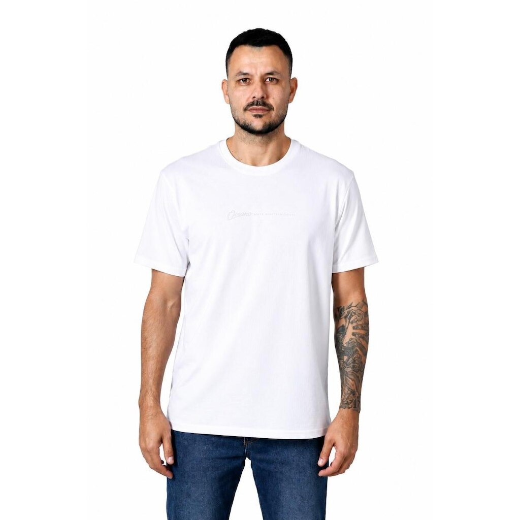 Camiseta Masculina Oceano Malha Poa Relevo 103407