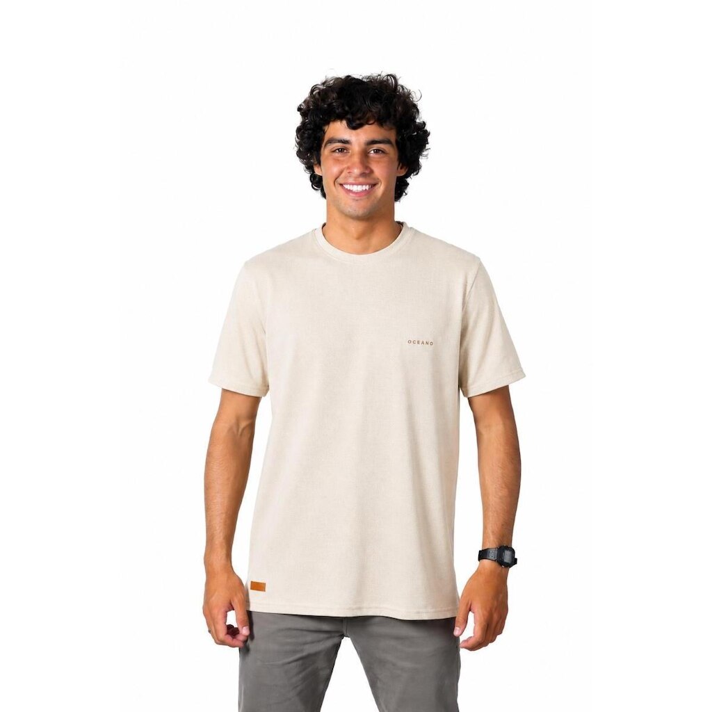 Camiseta Masculina Oceano Malha Tricot 103406