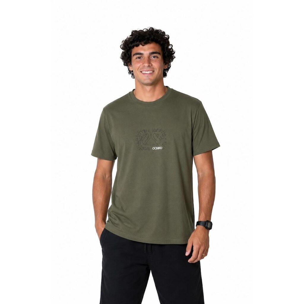 Camiseta Masculina Oceano Relevo Tech Stays Fresh 103439
