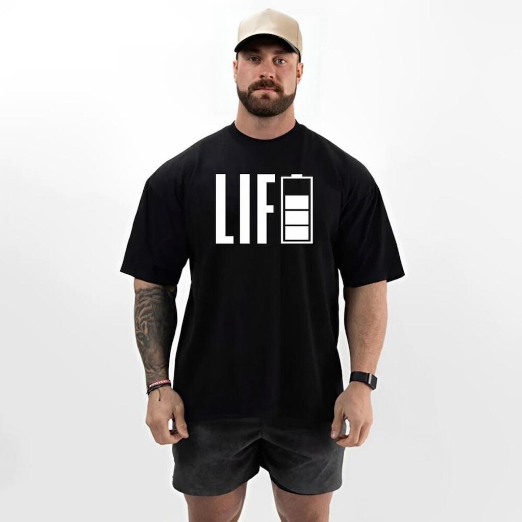 Camiseta Masculina Over Confortável Estilo Algodão Academia