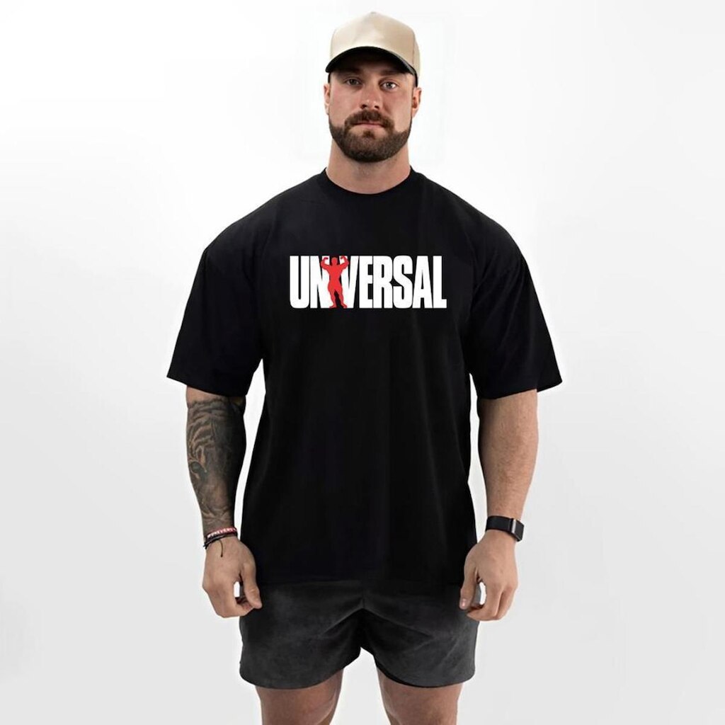 Camiseta Masculina Oversized Academia Estampada Fitness