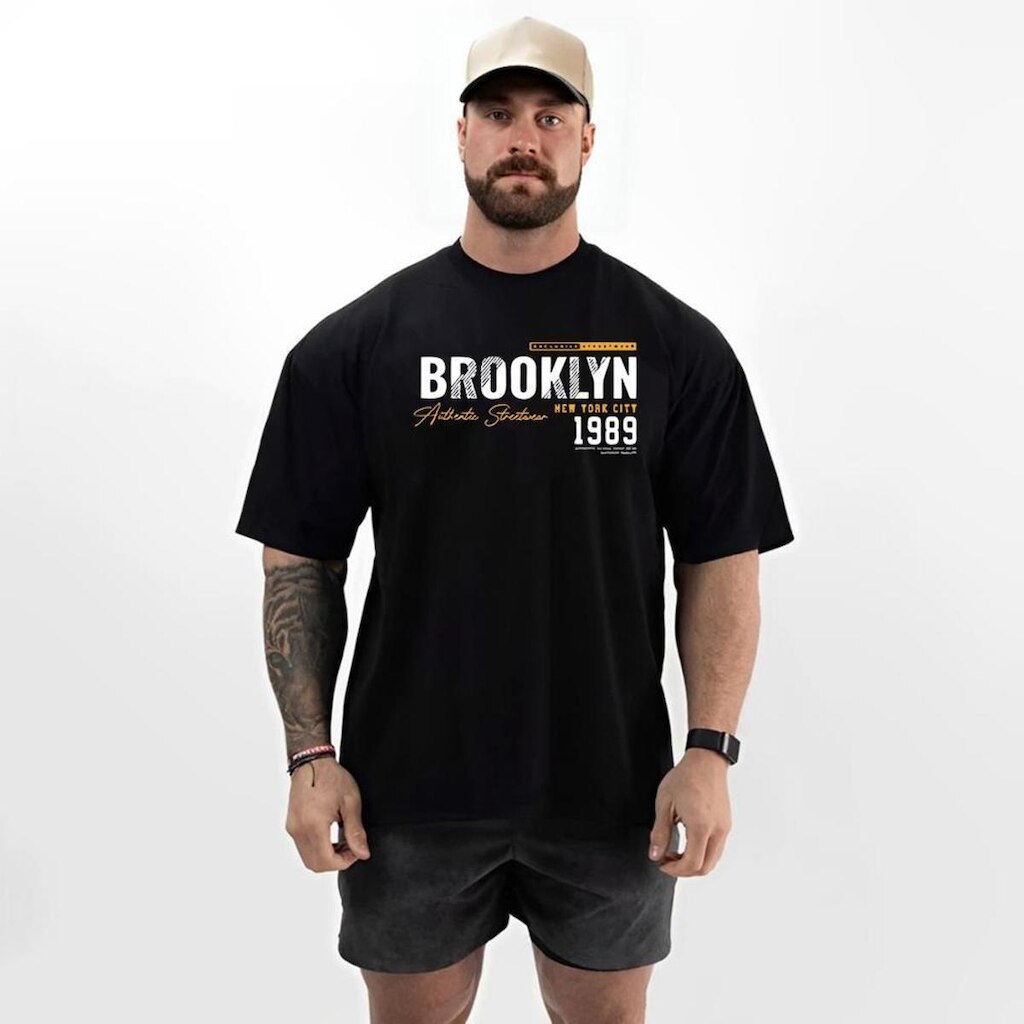 Camiseta Masculina Oversized Estilo Algodão Academia Casual