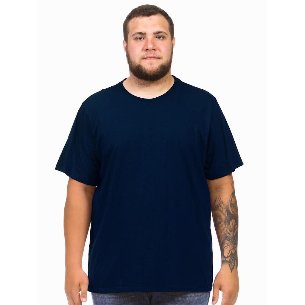 Camiseta Masculina Plus Size Algodão Básica