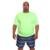 Camiseta Masculina Plus Size Manga Curta Dry Lisa Proteção Solar UV Térmica Treino - Verde
