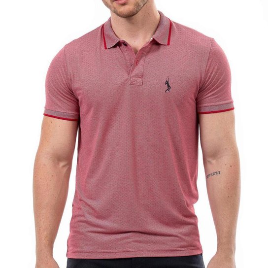 Camiseta Masculina Polo Plus Size John Pull Manga Curta Moda - Vermelho Menor preço em Camiseta Masculina Polo Plus Size John Pull Manga Curta Moda - Vermelho