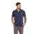 Camiseta Masculina Polo Tecido Piquet Premium Detalhes Bordados Peito e Manga Tendência Casual - Azul Escuro