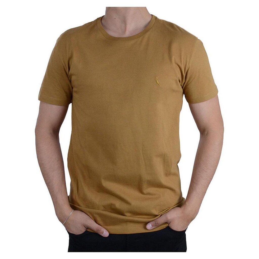 Camiseta Masculina Reserva MC Super Slim Marrom Ocre - 0098