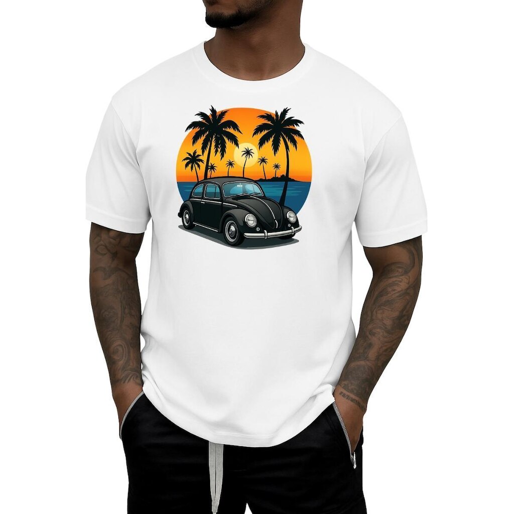 Camiseta Masculina Retro Gmm Shoes Tecido Leve e Respirável