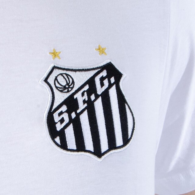 Camiseta Masculina Santos Classic Algodão Branca
