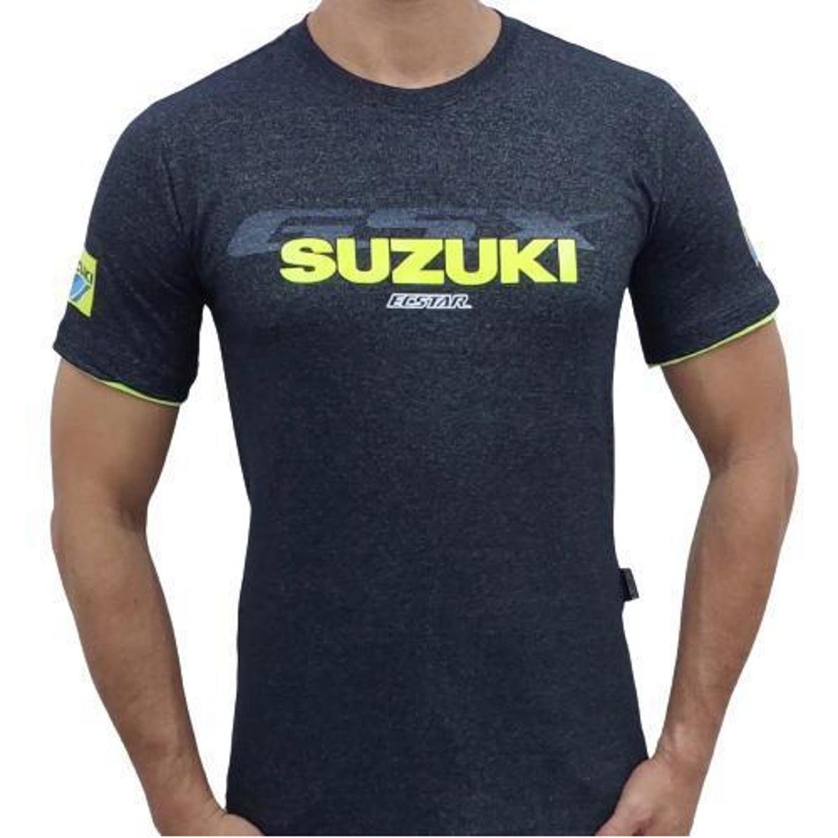 Camiseta Marca 01 Preta Suzuki em promoção na Netshoes!