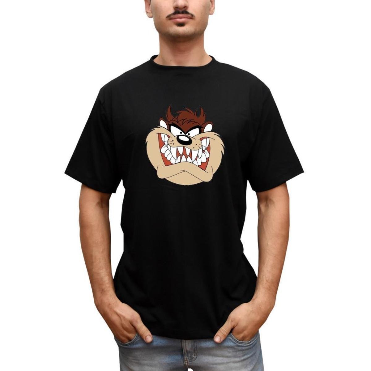 Camiseta Masculina Taz Mania Looney Tunes - Preto | Netshoes