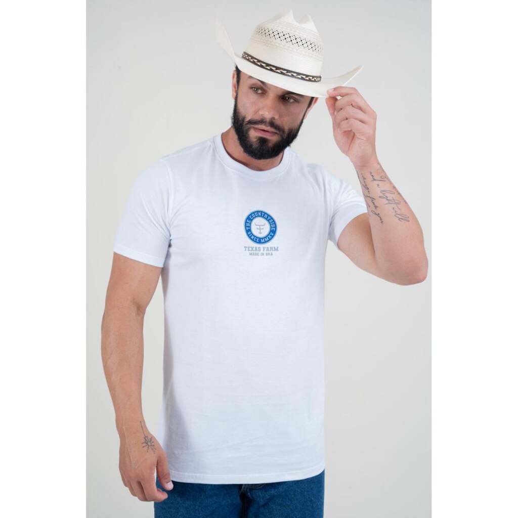CAMISETA MASCULINA TEXAS FARM - CM636 - BRANCO