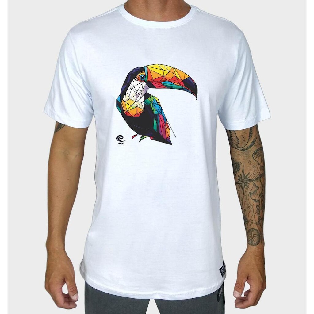 Camiseta Masculina Toucan Delight Algodão Prime WSS