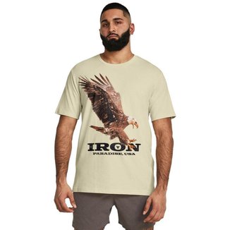 Camiseta Masculina Under Armour Project Rock Eagle Graphic G Cinza