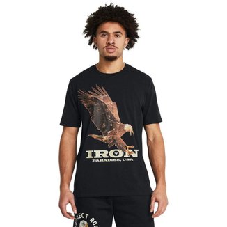 Camiseta Masculina Under Armour Project Rock Eagle Graphic G Preto