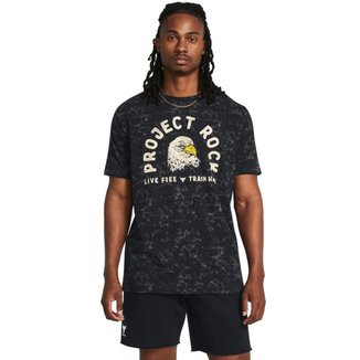 Camiseta Masculina Under Armour Project Rock Free Graphic M Preto